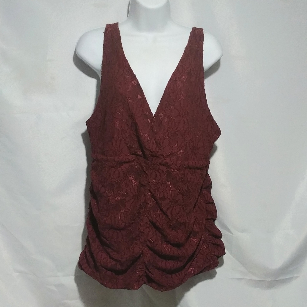 Torrid Vintage Ruched Sleeveless Sequin Top Size 2 (2X)